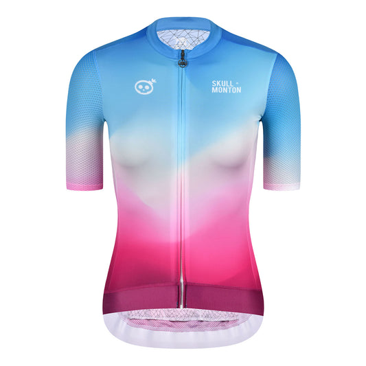 Women's Northern Lights - Short Sleeve Jersey - Blue/Red