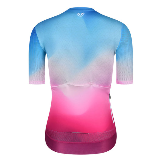 Women's Northern Lights - Short Sleeve Jersey - Blue/Red