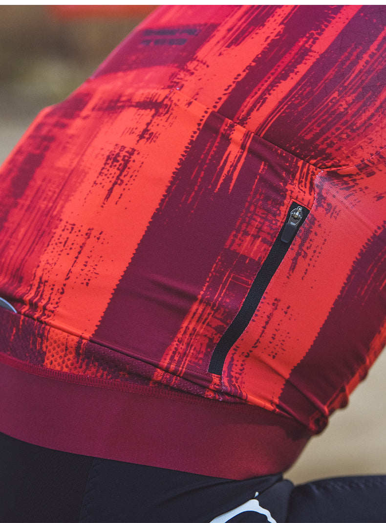 Men's Smear Space - Short Sleeve Jersey - Red