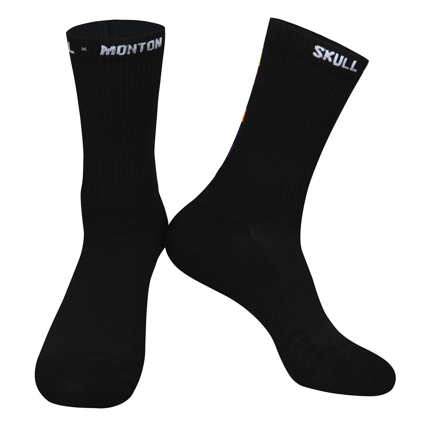 Rainbow Blocks - Cotton Socks - Black
