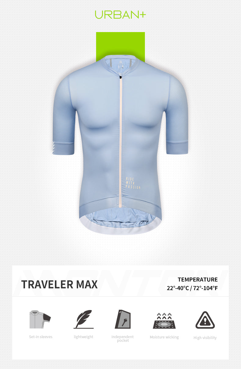 Men's Urban Traveler Max - Short Sleeve Jersey - Light Blue