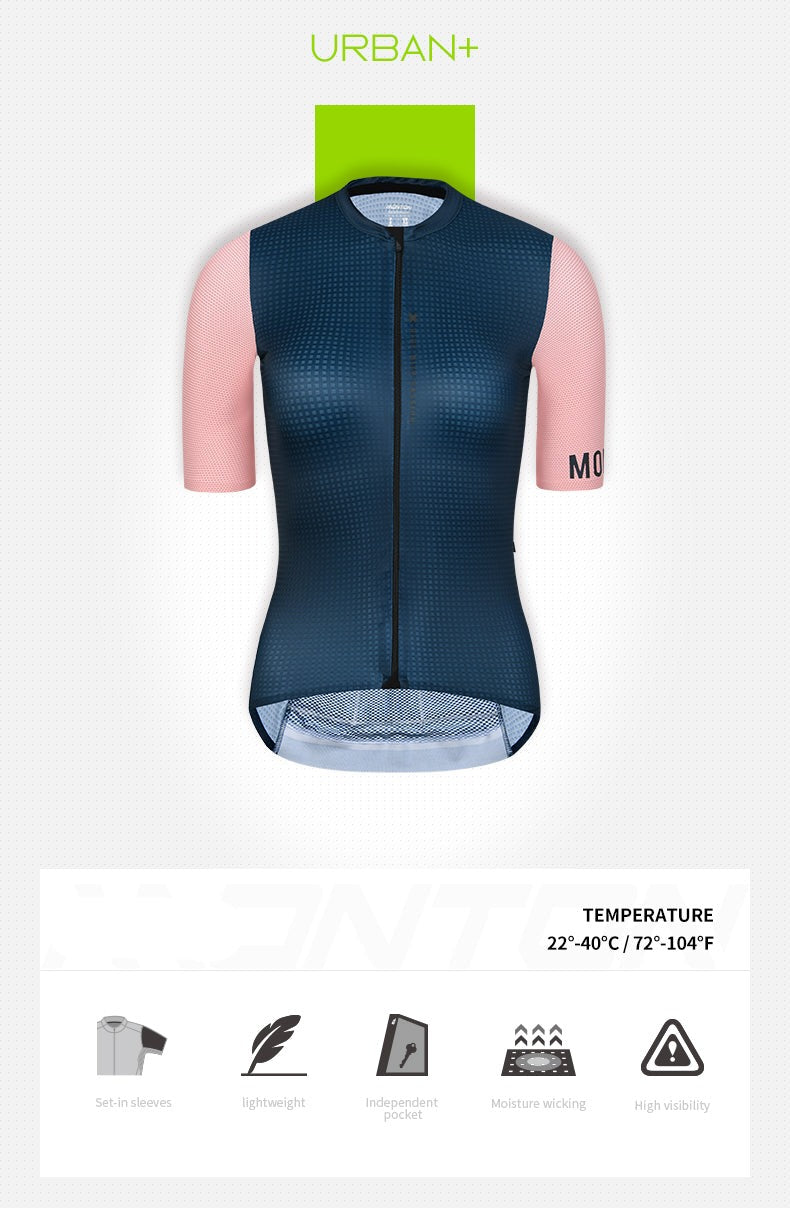 Women's Urban+ Blue/Pink - Short Sleeve Jersey