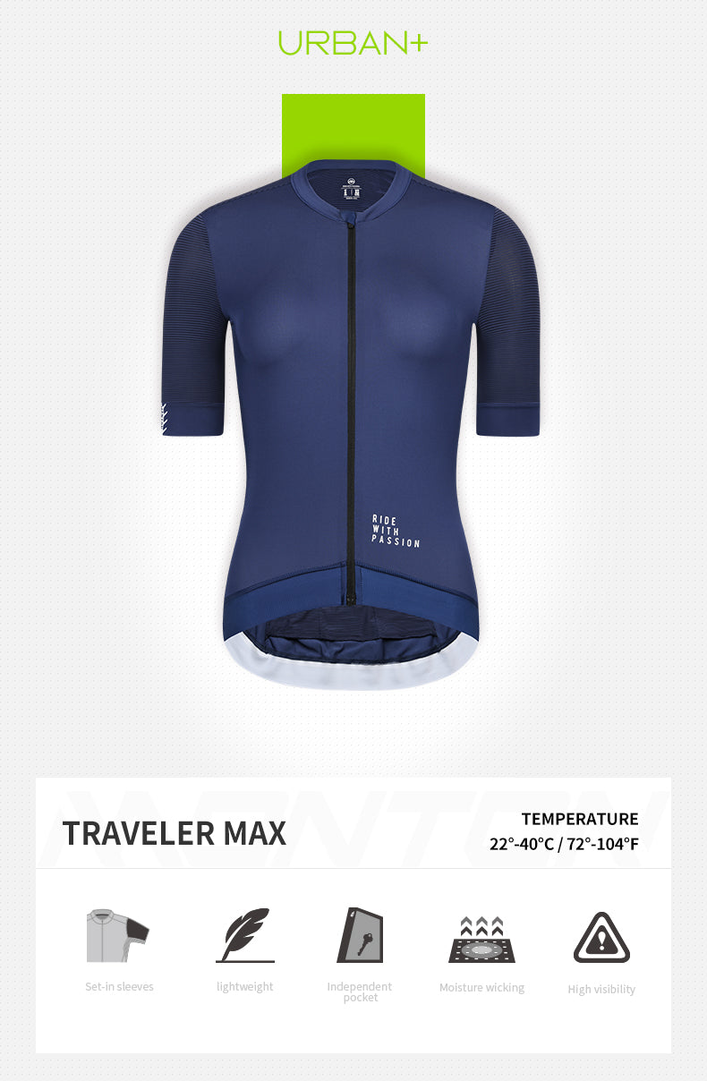 Women's Urban Traveler Max - Short Sleeve Jersey - Deep Blue