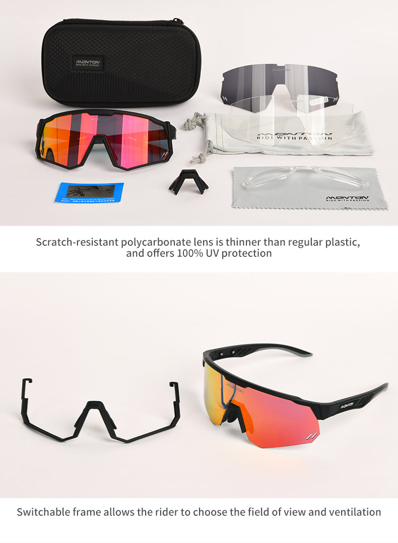 2023 Cycling Polarized Glasses MTB Riding Running Sunglasses Men